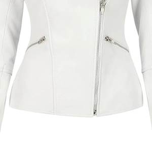 Nuevas Chaquetas Blancas para Mujer con Logotipo Personalizado RTS, Chaqueta Vintage de Invierno, Chaqueta Clásica de Cuero Genuino, Chaqueta Bomber, Ropa Urbana - Product Image 5