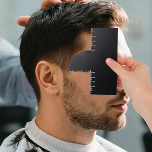 Carte d'amélioration de la coiffure pour barbiers avec indicateurs de mesure, outil réutilisable pour le modelage de la ligne des cheveux et spray de couleur pour les bords des cheveux - Product Image 6