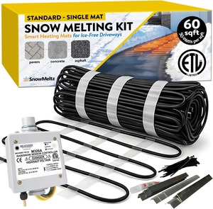 Sistema de eliminación de nieve/hielo para hormigón/asfalto/adherencias de pavimento - 50 vatios a 240V - con activador automático de humedad y temperatura incluido - Product Image 1