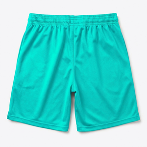Shorts d'entraînement couleur unie, taille élastique, séchage rapide, logo imprimé par transfert thermique, équipement de performance pour l'entraînement - Product Image 2