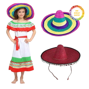 Sombreros de Paja Estilo Mexicano Y2K para Playa, Viajes al Aire Libre y Decoración de Fiestas - Product Image 6