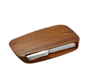 Último diseño de tabla de pan con cuchillo para el hogar utensilios de cocina bandejas para picar decoración tabla de cortar de madera de color marrón con cuchillo de metal - Product Image 1