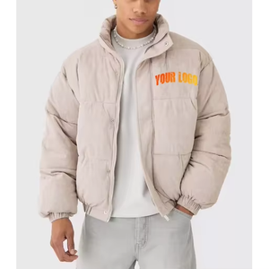Blouson Bomber Homme Personnalisé Haute Qualité en Toile Anti-Bactérienne Épaisse et Chaude à Capuche Noire Hiver avec Fermeture Éclair Frontale et Logo - Product Image 5