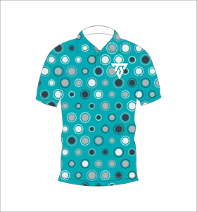 Camisa Polo con Patrón de Puntos Verde Azulado para Hombre, Manga Corta, Casual, con Botones, de Secado Rápido, Ropa Deportiva de Verano - Product Image 4