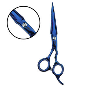 Ciseaux de barbier professionnels bleus élégants de 7,75 pouces - Ciseaux de coiffure en acier à haute teneur en carbone à bord tranchant pour la coupe de cheveux - Product Image 4