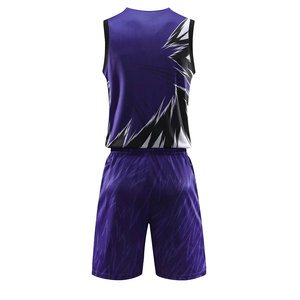 Ensemble d'uniformes de basketball pour hommes en polyester 100 %, fabrication en gros, service OEM/ODM, design antibactérien, sans manches - Product Image 3