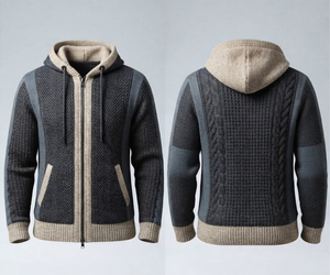 Sudadera con Capucha Moderna para Hombre, Juvenil, Estilo Urbano, Corte Regular, Informal, Tejido de Punto, 100% Algodón, Impermeable, Ecológica, con Bolsillos - Product Image 1