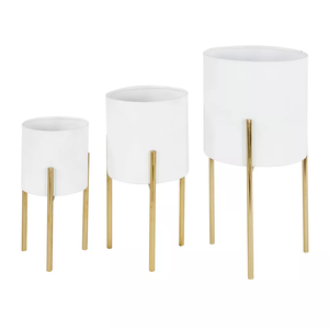 Soporte de Metal Negro para Plantas con Porta Macetas Redondo y Estante Inferior para Interiores - Product Image 2