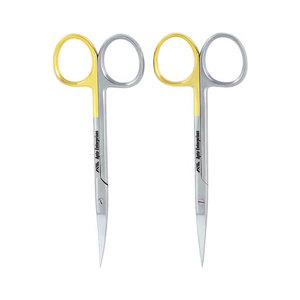 Tijeras para Iris con Puntas Curvas Afiladas TC, Tijeras Oftálmicas para Cirugía, Instrumento de Corte de Tejido y Sutura, 110mm 11cm, Alemán - Product Image 5