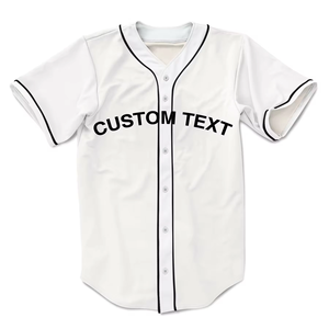 Custom 100% Polyester Baseball Jersey High Quality and Breathable Plus Size Options Designed for Men - Product Image 3
