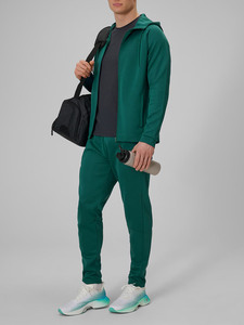Conjunto Deportivo Premium Verde con Capucha para Hombre, Corte Ajustado, con Cierre, Ropa Deportiva para Hombre, Logotipo Personalizado, Chándal Moderno para Gimnasio y Running - Product Image 1