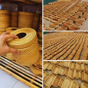 Boîte à mouchoirs en rotin faite à la main de style bohème écologique, en fibres naturelles, pour la décoration intérieure, en provenance du Vietnam - Product Image 3
