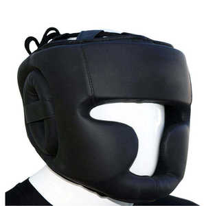 Protector de Cabeza para Boxeo, Cuero PU, Protección para la Cabeza, Unisex, Equipo Deportivo para Adultos, Color Sólido, Cierre de Velcro - Product Image 1