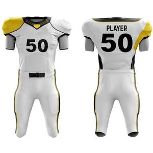 Custom American Football Uniform Boys <b>Padded</b> Jersey <b>Pants</b> Set Teamwear Sublimation Sportswear Player Name Number Short Front - Product Image 1