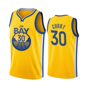 Maillot de basket-ball unisexe doré 2022 à manches courtes, design imprimé, tissu respirant, couleur et logo personnalisables, séchage rapide, taille plus - Product Image 1