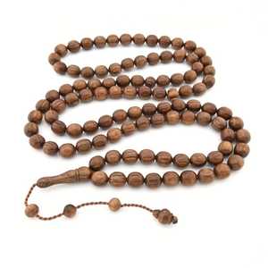 Chapelet de prière en bois fait main, écologique, poli, pour Dhikr, décoration intérieure, cadeau islamique - Product Image 1