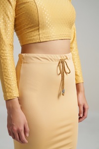 Women Polyester Fish Cut Saree Shapewear Petticoat Slim Fit Body Shaper Underskirt with Elastic Waist Tummy Control Party Wear - Product Image 5