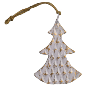 Décoration de Noël en métal peinte à la main, design arbre, pour suspendre à l'arbre de Noël, décoration intérieure - Product Image 2