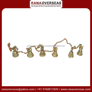 Campanas colgantes de pared artesanales de diseño surtido, cadena decorativa de seis campanas de Metal, Ideas para decoración navideña - Product Image 3