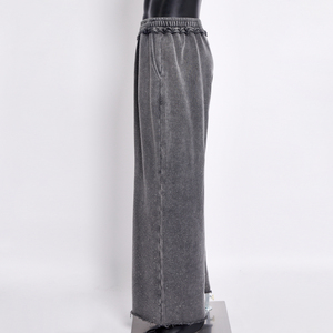 Vaqueros de mezclilla con pedrería para hombre, de pierna ancha y recta, lavados, con logo personalizado, estilo urbano - Product Image 2