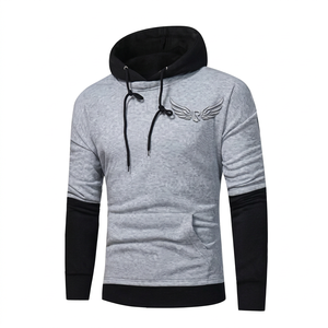 Sudadera con Capucha para Hombre, Corte Ajustado, Color Sólido, Tejido de Algodón, Estilo Casual para Otoño, con Bolsillos, Transpirable - Product Image 2