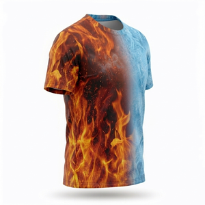 T-shirt décontracté haut de gamme en tricot avec impression intégrale par sublimation, 100 % polyester, col rond, manches courtes, design personnalisé - Product Image 5