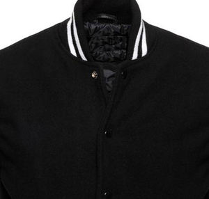 Chaqueta universitaria de manga larga con puños acanalados, chaqueta estilo letterman, chaqueta universitaria de béisbol para hombre - Product Image 6