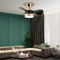 Ventilateur de plafond intelligent nordique avec lumière LED pour salon et salle à manger, ventilateur-luminaire à inverter, ventilateur de plafond avec lumière
