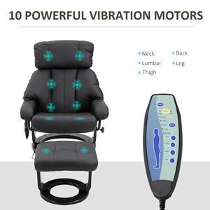 Poggiapiedi Massaggiante Vibrante a 10 Punti con Funzione Riscaldante, Compatibile USB, per Sedia, Divano e Ottomana, Ideale per Soggiorno e Camera da Letto - Product Image 4