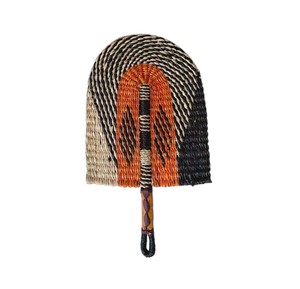 Handmade natural woven seagrass <b>fan</b> eco friendly <b>hand</b> <b>held</b> cooling <b>fan</b> ethnic patterned summer cooling decoration wedding prop - Product Image 2