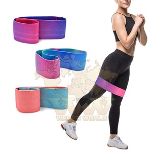Wears World Hot Sell <b>Workout</b> <b>Bands</b> Exercise <b>Bands</b> Door Anchor Strength Training Non-Slip Polyester Fabric Medium Resistance <b>Band</b> - Product Image 3