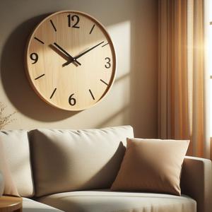 Numéros 3D dans des tons de bois profonds Décoration de maison élégante Horloge murale en bois - Product Image 3