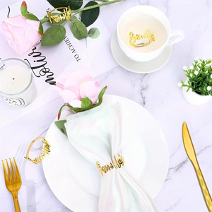 Meilleures ventes : Anneaux de serviette de Pâques, boucles porte-serviettes alphabet, décoration de table, anneaux de serviette lettre Bismillah - Product Image 2