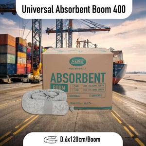 ถุงดูดซับน้ำมันแบบหนาพิเศษ รุ่น Universal Absorbent Sock Boom 400 - วัสดุดูดซับน้ำมันแบบเร่งด่วนสำหรับการทำความสะอาดทุกประเภทของเหลว - ผลิตจากโพลีโพรพิลีนสีเทา สำหรับการบำรุงรักษา - Product Image 2