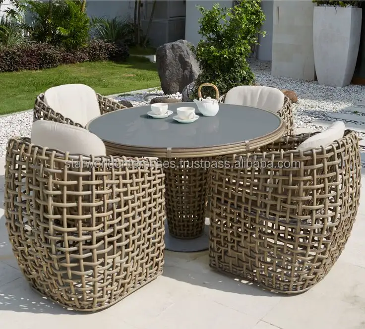 Rotan Outdoor Slaapbank Moderne Stof Sterk Houten Frame Woonkamer Sofa Meubels Met Opbergfunctie Sectionele Slaapbank