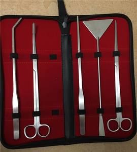 Kit d'outils d'aquarium en acier inoxydable, 30cm avec étui, ciseaux d'aquarium sirix Buy, ciseaux à ressort Pro - Product Image 2