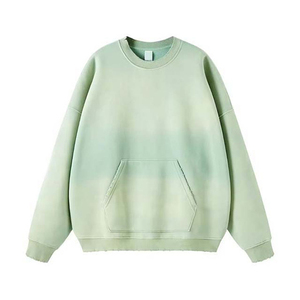 Sweat-shirt d'hiver pour homme en coton 100% avec détails de surpiqûres contrastées, molleton épais, style vintage, séchage rapide, doublé, décontracté pour l'extérieur - Product Image 4