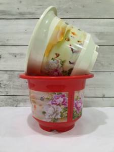 กระถางทรงระฆังพิมพ์ลาย2025พร้อมฐานสำหรับในร่มและกลางแจ้งมีสไตล์ - Product Image 2