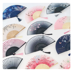 VENTILADOR DE MANO DE BAMBÚ PINTADO A MANO A LA MODA-OFERTA POR TIEMPO LIMITADO-PERFECTO PARA COSPLAY Y DANZA - Product Image 6