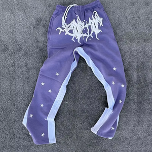 Conjunto de Sudadera Deportiva para Hombre, Estampada, Lavado Ácido, Ajustada, Moderna, de Manga Larga, Fibra de Poliéster, Ropa Casual para Primavera y Otoño - Product Image 3