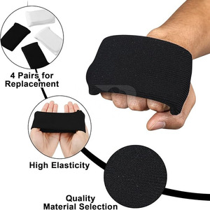 Protège-poignets en coton noir pour la boxe, équipement d'entraînement, toutes saisons, ajustement confortable - Product Image 2