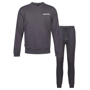 Men's Crew Neck Fleece Sweatshirt Tracksuit Set Cuffed <b>Trousers</b> <b>Side</b> <b>Zip</b> Pocket Regular Fit Minimal Sporty Sportswear OEM Outfit - Product Image 1