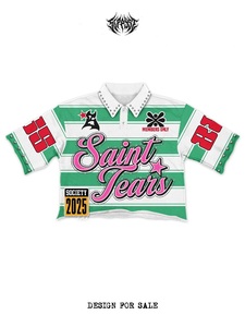 Chemises décontractées rayées Saint Tears pour hommes, style urbain, manches courtes, col boutonné, design 2025, en vente - Product Image 2