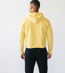 <b>Men's</b> Baggy Sweat <b>Crop</b> Hoodie TopCasual 100% Cotton Fleece Long Sleeve Drop Shoulder Street Wear Printed Sweat <b>Crop</b> Hoodies <b>Top</b> - Product Image 4