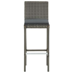 Set da Bar da Giardino di Medie Dimensioni con Coperture Rimovibili, in Legno Massello di Acacia Grigio, Arredamento da Esterno Durevole ed Elegante - Product Image 6