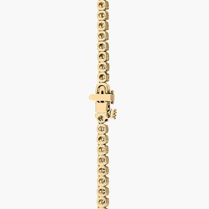 Chevron Lab Grown Diamond Eternity <b>Necklace</b> In Yellow Gold - Product Image 5