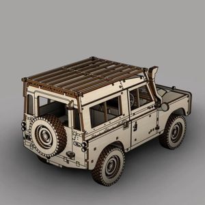 DIY Wooden Off-Road SUV <b>Model</b> <b>Kit</b> | 3D Laser Cut Wooden Puzzle | Mechanical 4x4 Vehicle Assembly <b>Model</b> | Eco-Friendly Decor Gift - Product Image 2