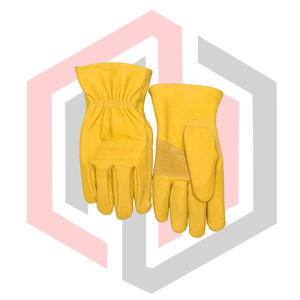 Gants de travail pour conducteur en cuir de vachette pleine fleur, paume en cuir croûte, dos antidérapant, résistants aux déchirures, respirants, sans silicone, anti-coupure, antistatiques - Product Image 3