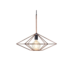 Lustre suspendu géométrique en fer ajouré noir de qualité supérieure avec finition dorée pour salle à manger - Product Image 4