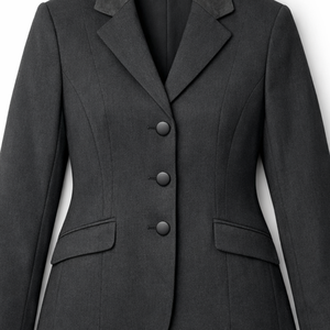 Chaqueta Ecuestre Transpirable de Softshell - Abrigo Gris para Montar a Caballo - Blazer de Competición Ajustado que Absorbe la Humedad - Product Image 2